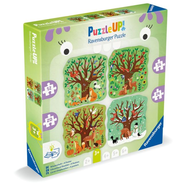 Ravensburger - Puzzle Up anotimpuri 4 puzzle contur 12 16 20 24 piese ARTRVSPC04002