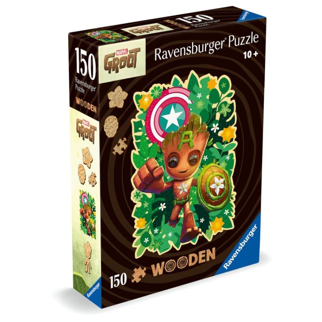 Ravensburger - Puzzle contur din lemn Marvel Groot 150 piese ARTRVSPA01459