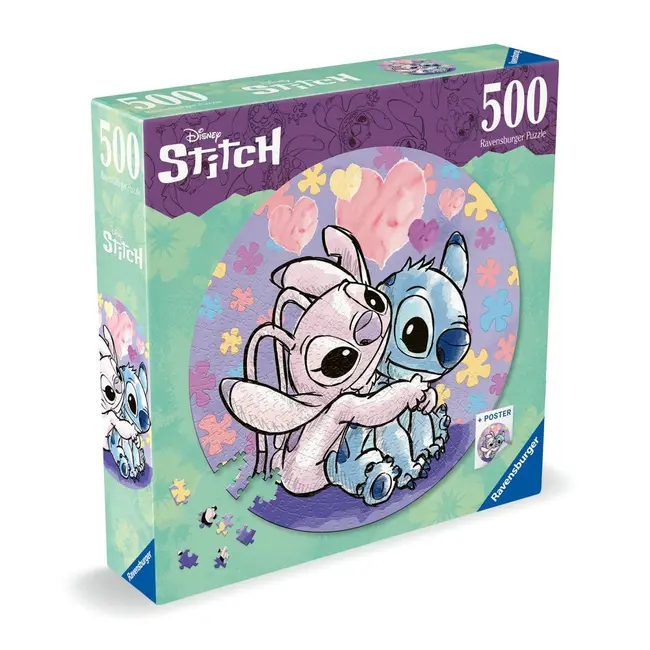 Ravensburger - Puzzle rotund Disney Stitch 500 piese ARTRVSPA17581