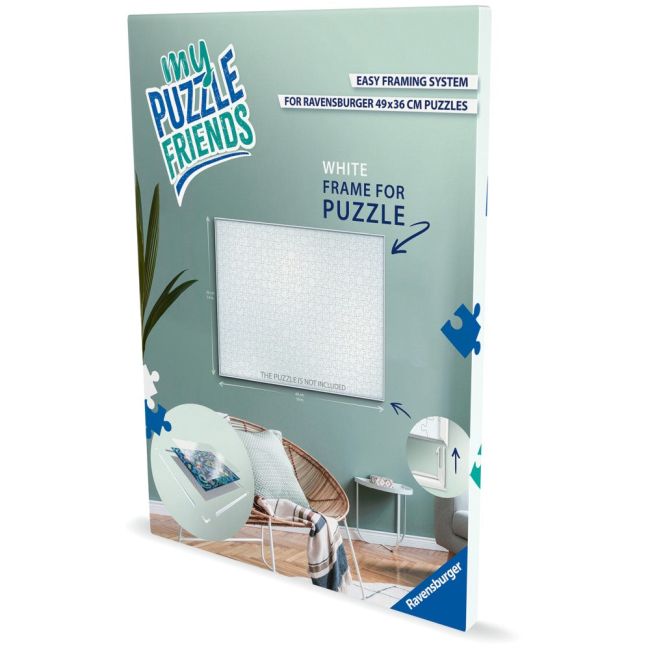 Ravensburger - Rama alba pentru puzzle de 500 de piese 49 x 36 cm ARTRVSPA01247