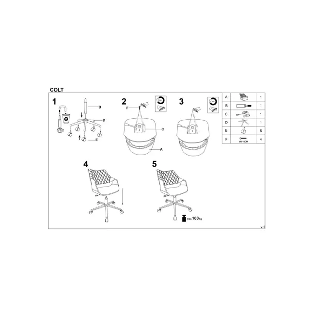 Scaun de birou HM Colt DRM10140