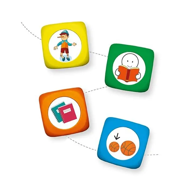 Set 15 cuburi cu povesti story cubes cu ghid pedagogic si suport audio in limba romana - okeakr20048