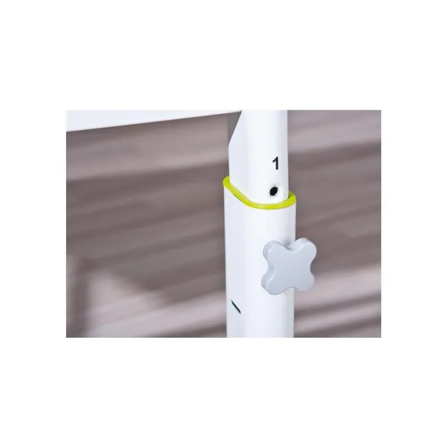 Set birou ergonomic HM Collorido, inaltime reglabila, unghi inclinare ajustabil, MDF, alb si scaun birou HM Kitty, piele ecologica, Mecanism de balans, 80 Kg, roz DRM10544