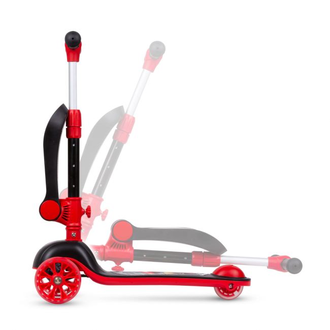 Trotineta Copii Cu Sezut, Transformabila 2in1, Pliabila, Cu Lumini Led, Rimba Race, 1-5 Ani, Pana La 50 Kg, Kidwell Pjbhubarim01a2