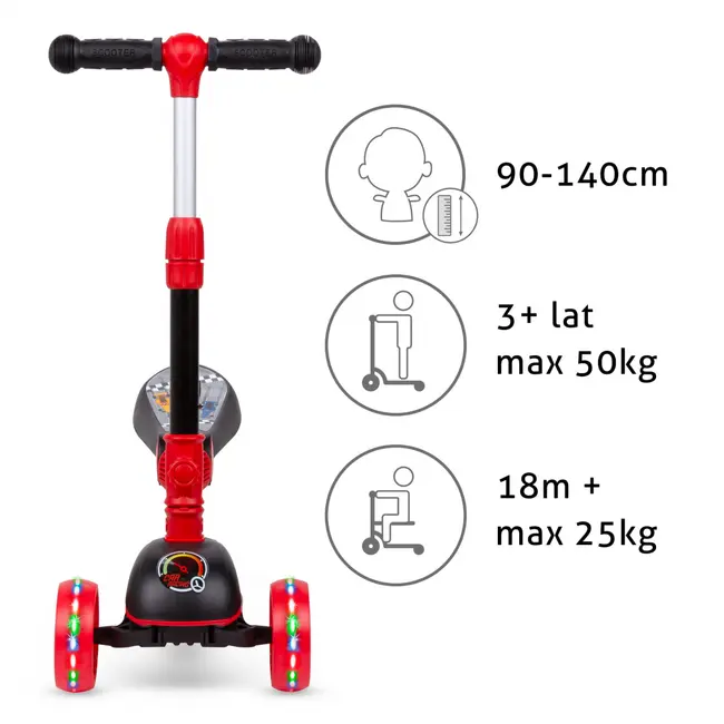 Trotineta Copii Cu Sezut, Transformabila 2in1, Pliabila, Cu Lumini Led, Rimba Race, 1-5 Ani, Pana La 50 Kg, Kidwell Pjbhubarim01a2