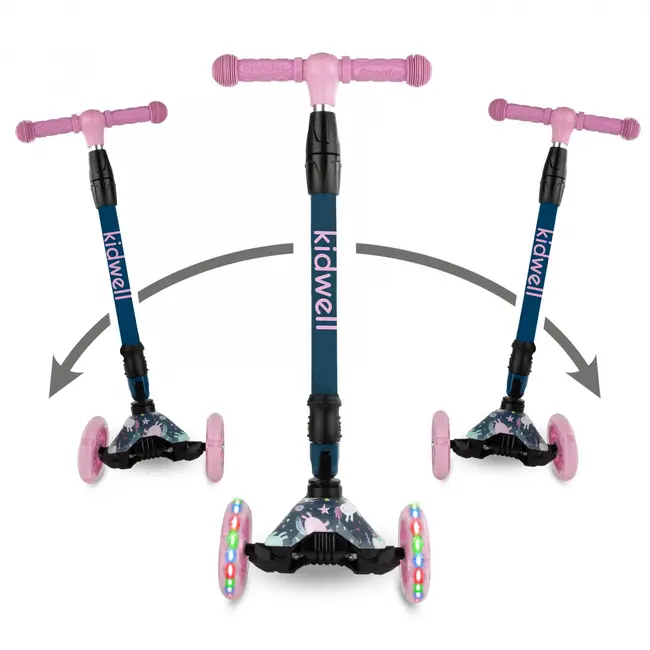 Trotineta Copii Pliabila, Reglabila, Roti Luminoase, Vento Magic, 3+ Ani, Pana La 50 Kg, Kidwell Pjbhubaven01a8