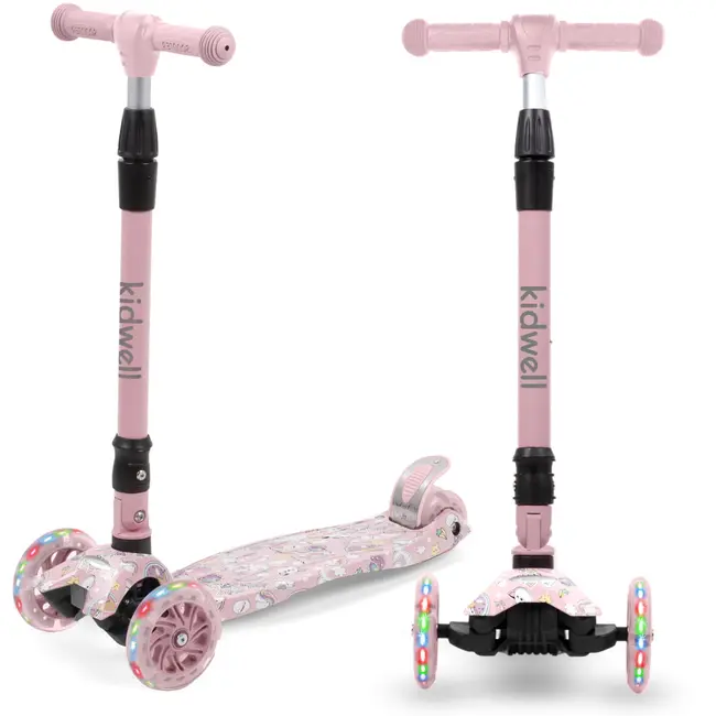 Trotineta Copii Pliabila, Reglabila, Roti Luminoase, Vento Unicorn, 3+ Ani, Pana La 50 Kg, Kidwell Pjbhubaven01a2