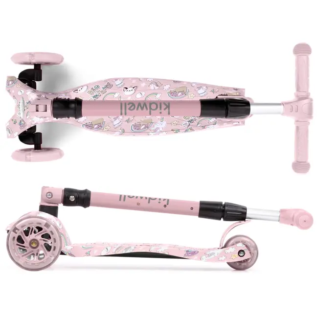 Trotineta Copii Pliabila, Reglabila, Roti Luminoase, Vento Unicorn, 3+ Ani, Pana La 50 Kg, Kidwell Pjbhubaven01a2