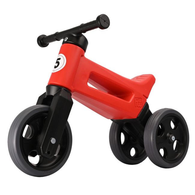 Bicicleta fara pedale cu cosulet pentru ghidon Funny Wheels Rider SPORT 2 in 1 Rosie PMICFWR-S-REDB