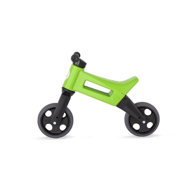 Bicicleta fara pedale cu cosulet pentru ghidon Funny Wheels Rider SPORT 2 in 1 Verde PMICFWR-S-GREB