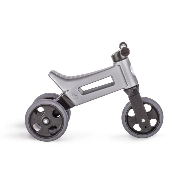Bicicleta fara pedale cu cosulet pentru ghidon Funny Wheels Rider SPORT 2 in 1 Gri PMICFWR-S-GREYB