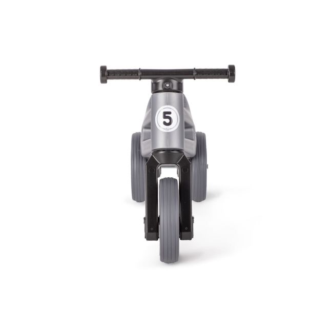 Bicicleta fara pedale cu cosulet pentru ghidon Funny Wheels Rider SPORT 2 in 1 Gri PMICFWR-S-GREYB