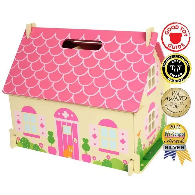 Casuta din lemn pentru papusi - flowers