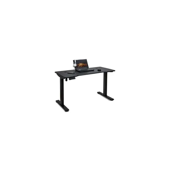 Birou reglabil electric off990, blat mdf, cu motor, functional, negru/alb drm10581