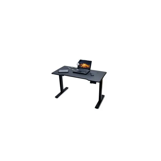 Birou reglabil electric off990, blat mdf, cu motor, functional, negru/alb drm10581