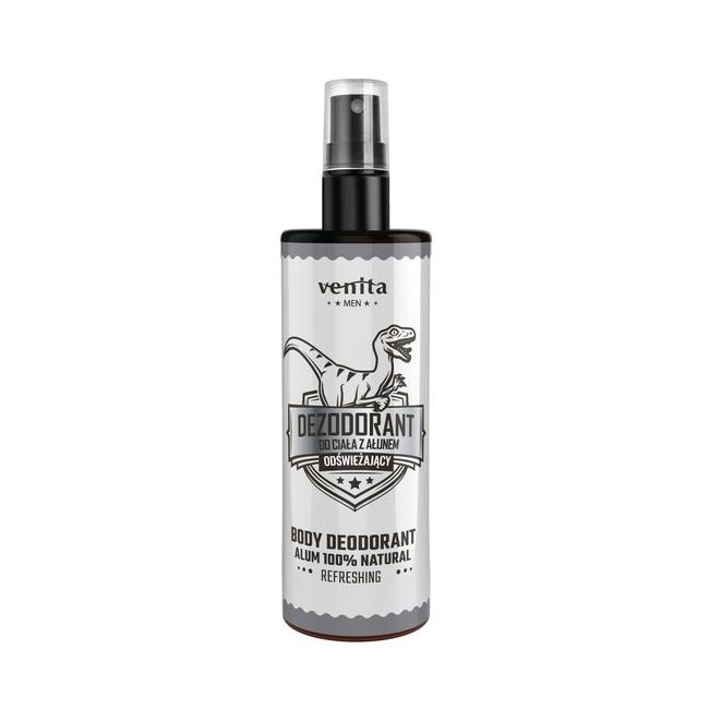 Deodorant fresh pentru corp, cu alaun, Venita Men Vegan, 100ml