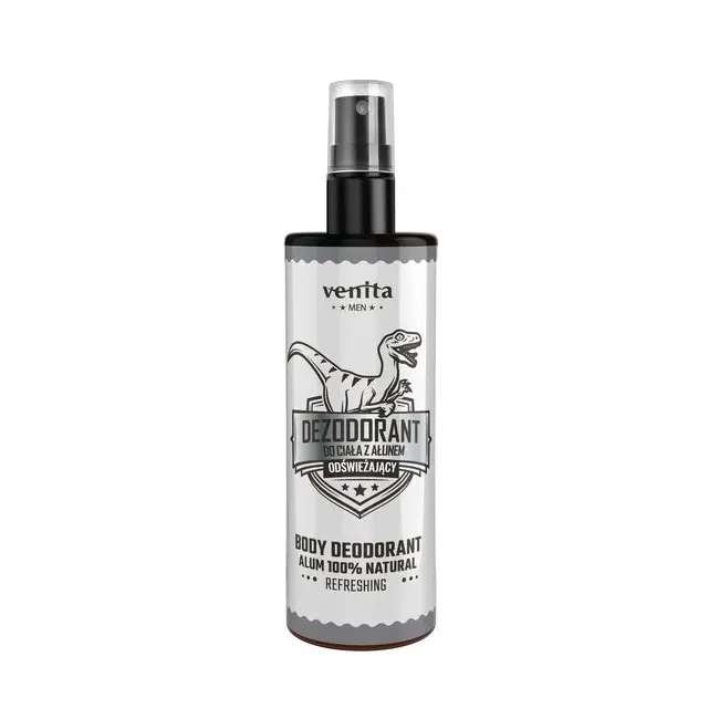 Deodorant fresh pentru corp, cu alaun, Venita Men Vegan, 100ml