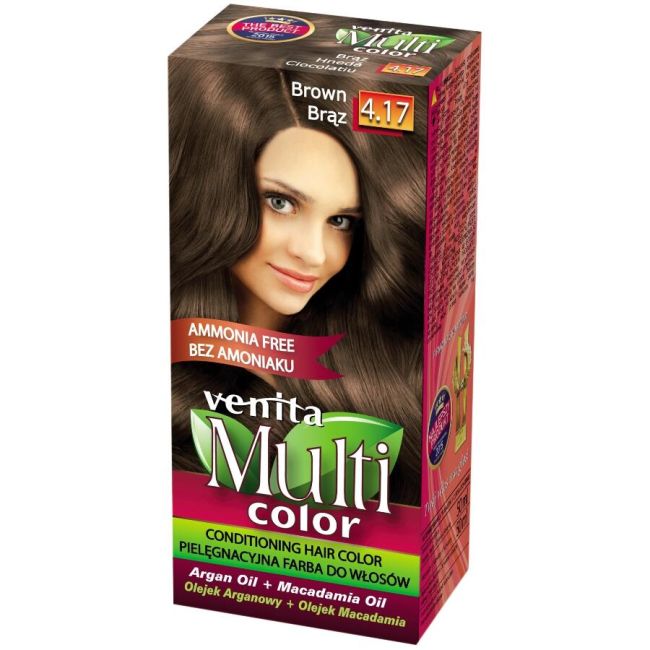 Display din carton cu 30 bucati Vopsea de par Venita Multicolor si paletar