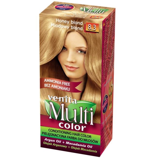 Display din carton cu 30 bucati Vopsea de par Venita Multicolor si paletar