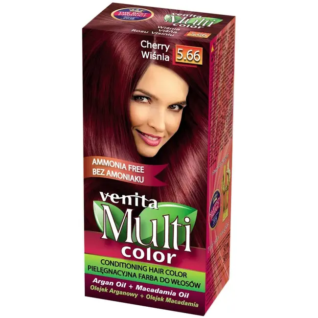 Display din carton cu 30 bucati Vopsea de par Venita Multicolor si paletar