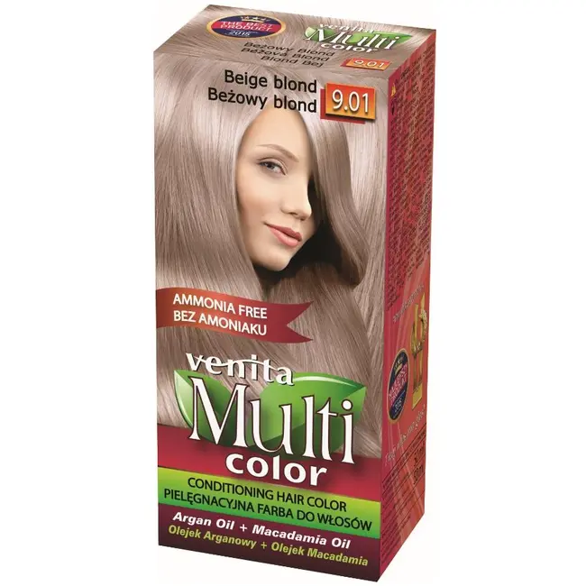 Display din carton cu 30 bucati Vopsea de par Venita Multicolor si paletar