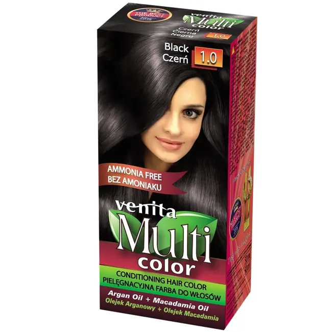 Display din carton cu 30 bucati Vopsea de par Venita Multicolor si paletar