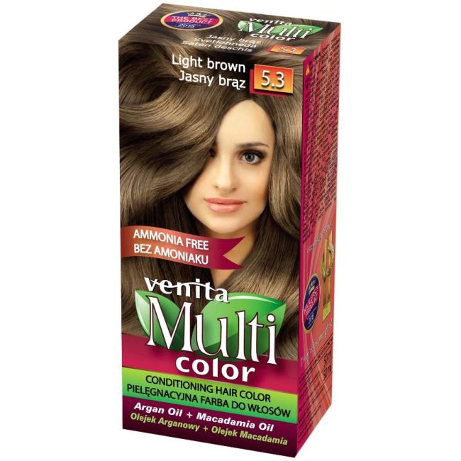 Display din carton cu 30 bucati Vopsea de par Venita Multicolor si paletar