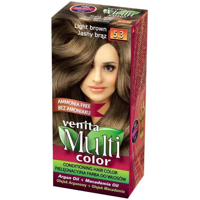Display din carton cu 30 bucati Vopsea de par Venita Multicolor si paletar