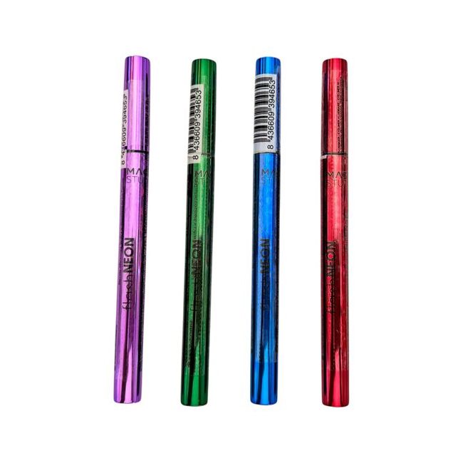 Eyeliner lichid Flash Neon, Magic Studio, 68027, 4 buc/set  (verde, albastru, roz, rosu)
