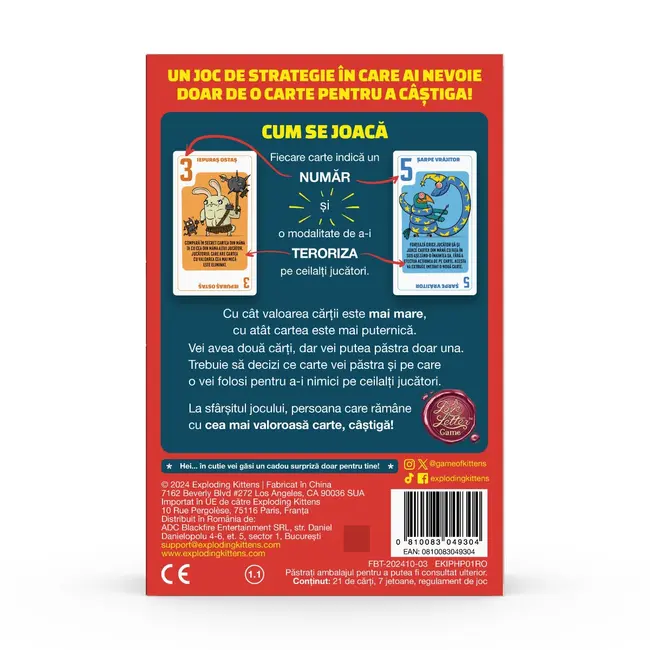 Joc de societate Power Hungry Pets, limba romana BKFEKIPHP01RO