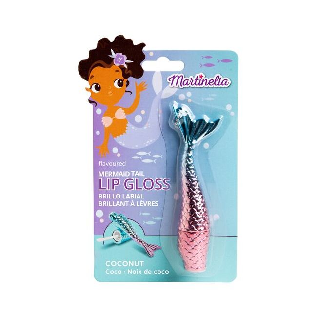 Luciu de buze breloc Turcoaz cu aroma de cocos  Mermaid Tail, 79000BL, 1.9 g, Martinelia