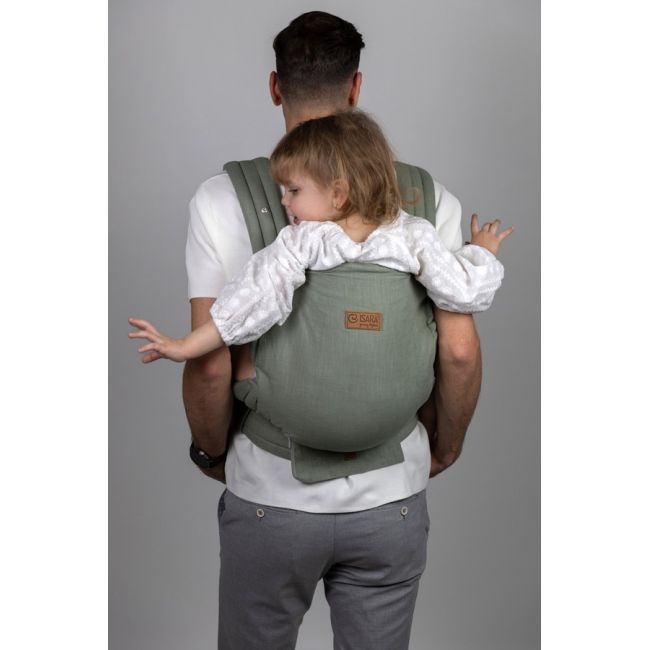 Marsupiu isara elite sage green linen