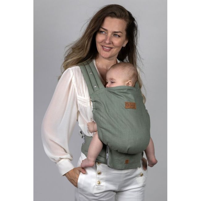 Marsupiu isara elite sage green linen