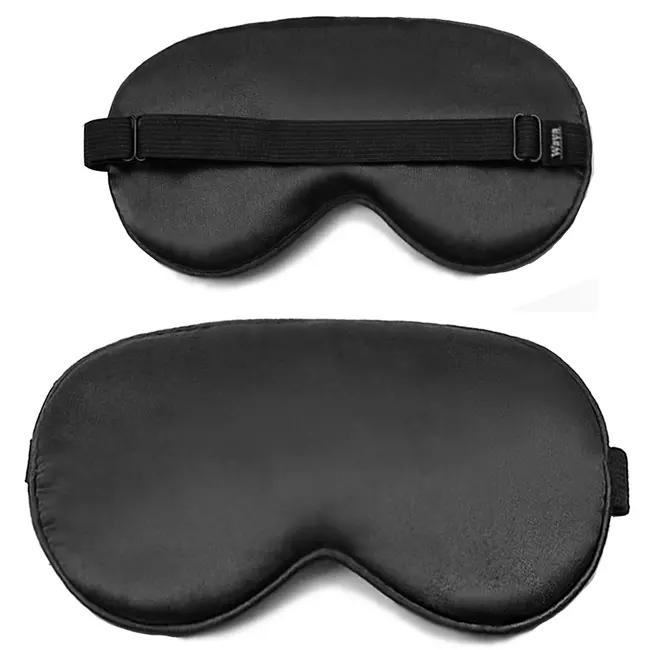 Masca de Dormit, cu Reglementare, WAYA Sleep Mask, Curea Elastica, Culoare Negru EKDEM-SLK06