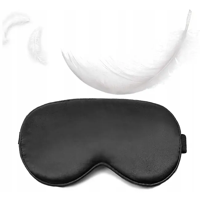 Masca de Dormit, cu Reglementare, WAYA Sleep Mask, Curea Elastica, Culoare Negru EKDEM-SLK06