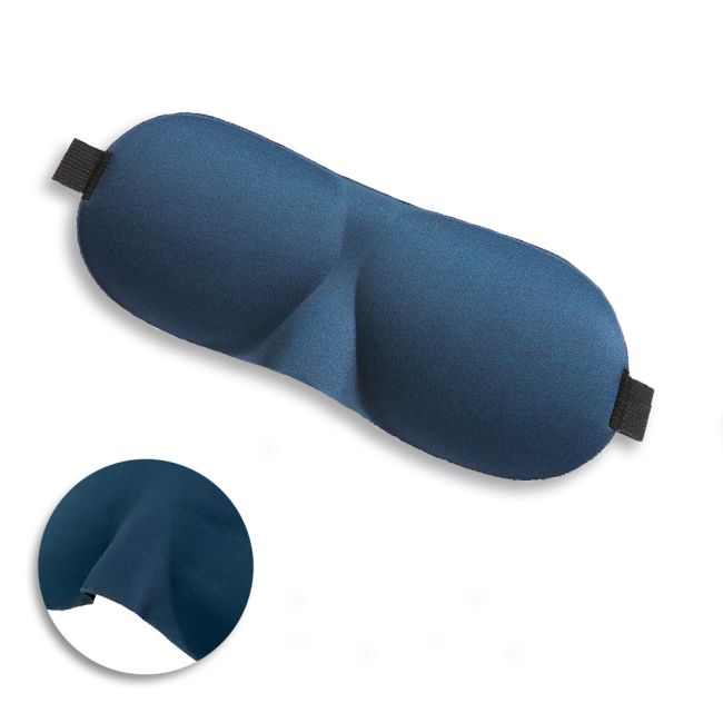 Masca de dormit, 3D, WAYA, Reglabila, 100% lumina blocata, Albastru EKDEM-3D04