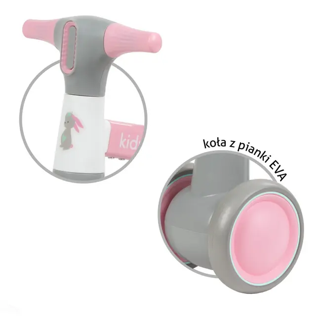 Mini Bicicleta De Echilibru Fara Pedale Pentru Copii, Reglabila Si Roti Eva, Ultra-usoara, Petito Bunny, 12 Luni+ Pjbjedzpet02a0