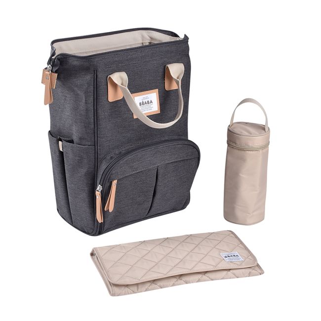 Rucsac de infasat Beaba Wellington Dark Heather Grey ERFB940328