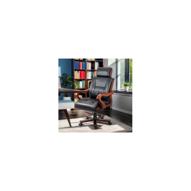 Scaun directorial cu masaj off1662, baza lemn, piele ecologica, elegant, robust, cu temporizator, 120 kg drm10585