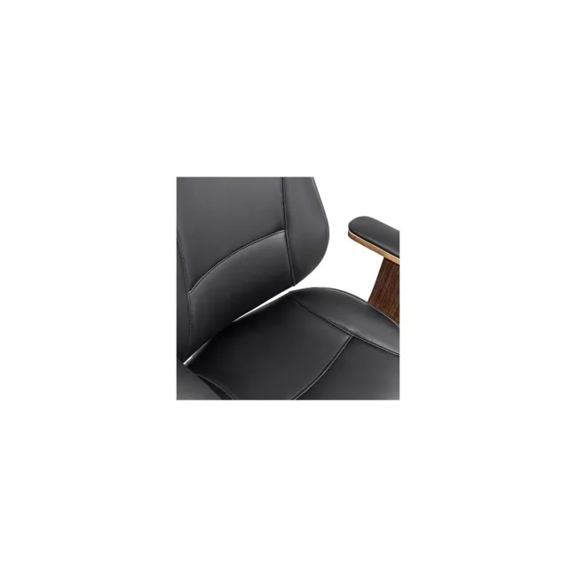 Scaun directorial cu tetiera off1606, baza metalica, piele ecologica, elegant, mecanism balans, 120 kg drm10589