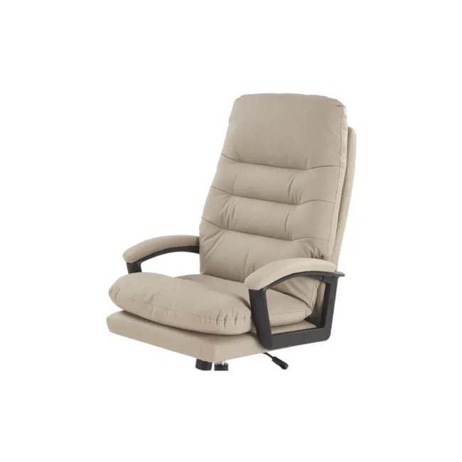 Scaun directorial hm harbor, piele ecologica, inaltime reglabila, mecanism de balansare, perne duble, 120 kg, bej drm10556