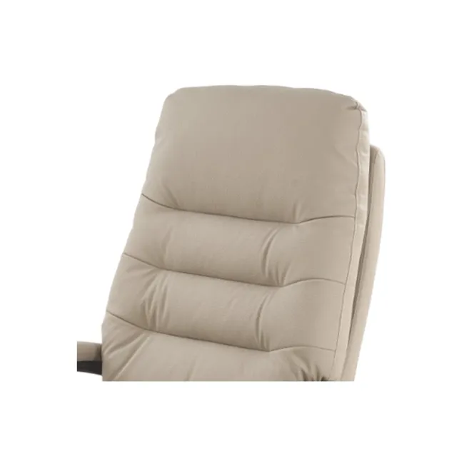 Scaun directorial hm harbor, piele ecologica, inaltime reglabila, mecanism de balansare, perne duble, 120 kg, bej drm10556