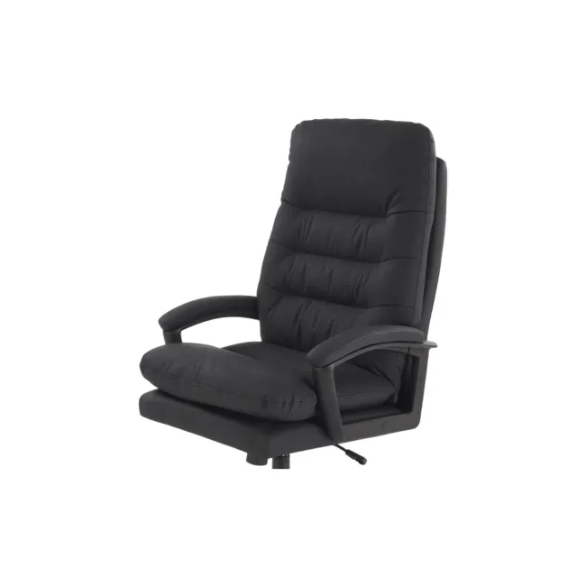 Scaun directorial hm harbor, piele ecologica, inaltime reglabila, mecanism de balansare, perne duble, 120 kg, negru drm10546