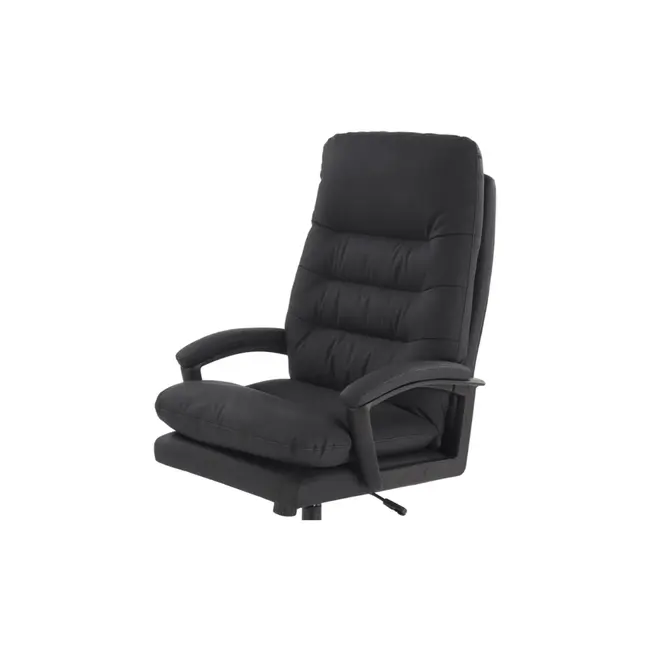 Scaun directorial hm harbor, piele ecologica, inaltime reglabila, mecanism de balansare, perne duble, 120 kg, negru drm10546