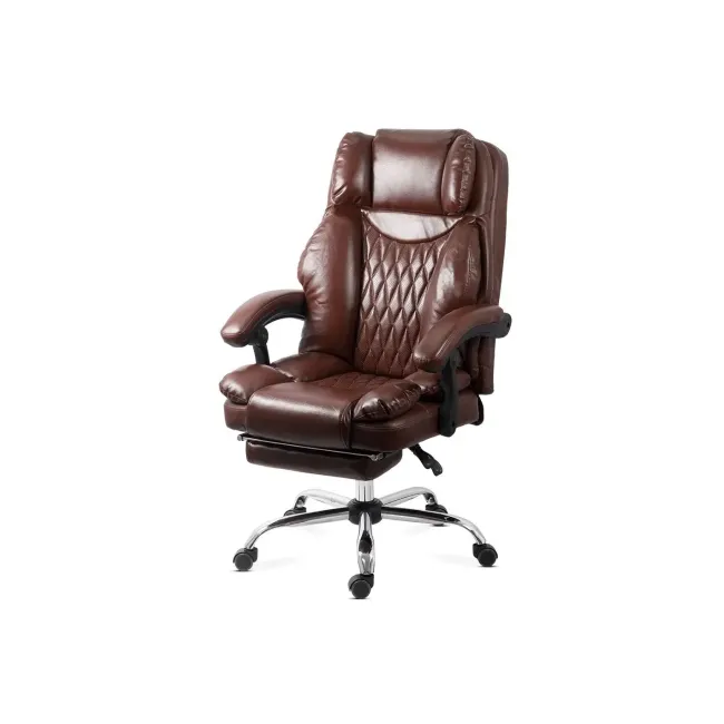 Scaun directorial off340, piele ecologica, mecanism balans, robust, rabatabil 180 grade, 150 kg drm10591