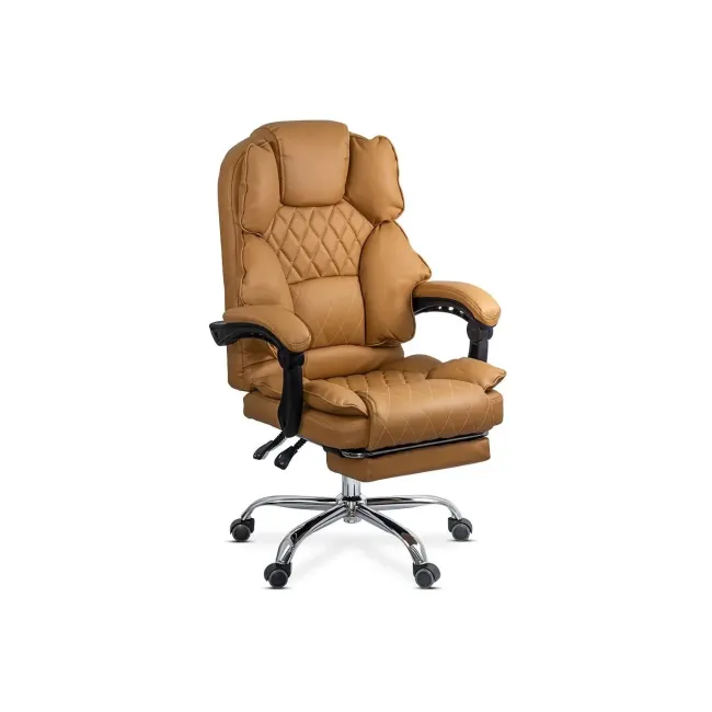Scaun directorial off411, piele ecologica, mecanism asincron, perne duble, 120 kg drm10582