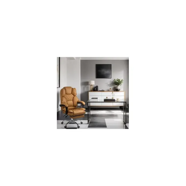 Scaun directorial off411, piele ecologica, mecanism asincron, perne duble, 120 kg drm10582