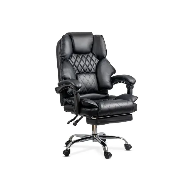 Scaun directorial off411, piele ecologica, mecanism asincron, perne duble, 120 kg drm10582