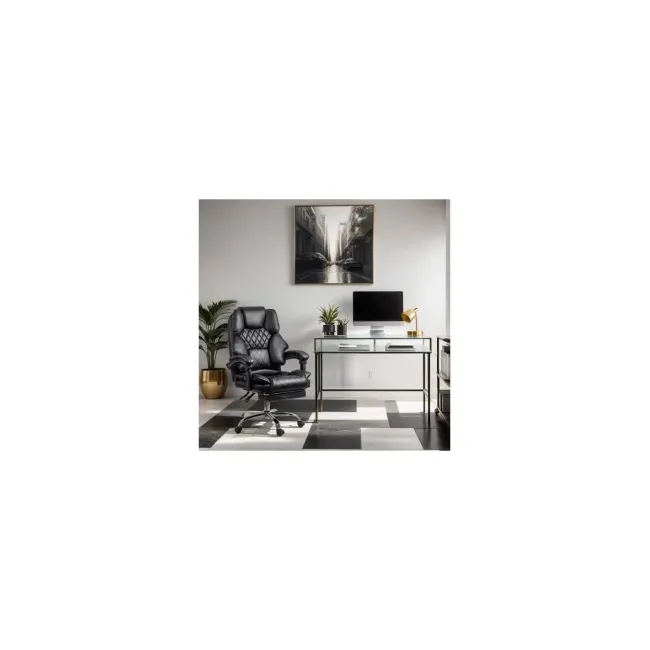 Scaun directorial off411, piele ecologica, mecanism asincron, perne duble, 120 kg drm10582