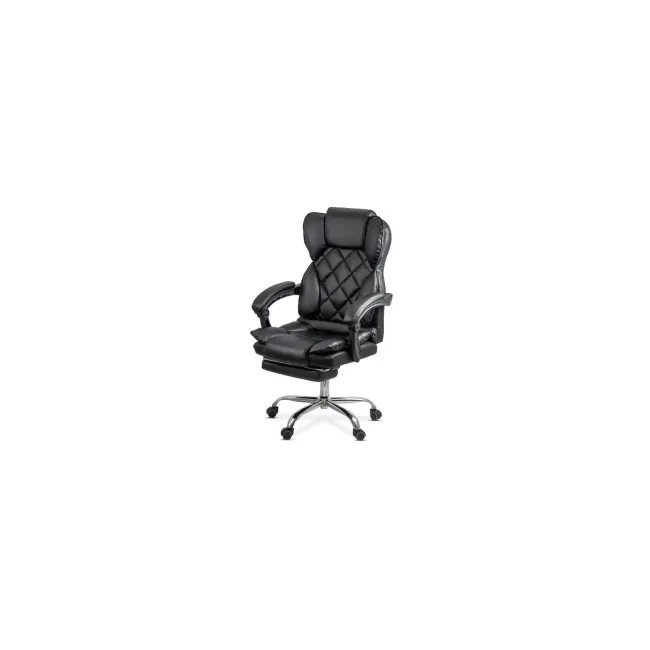 Scaun directorial off412, piele ecologica, mecanism asincron, robust, suport picioare retractabil, 120 kg drm10583